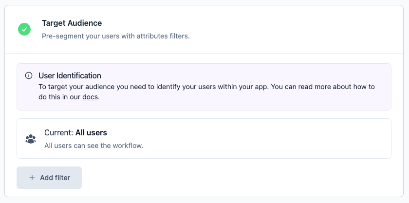 Workflow target settings