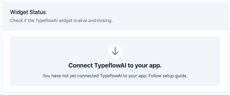 TypeflowAI widget status