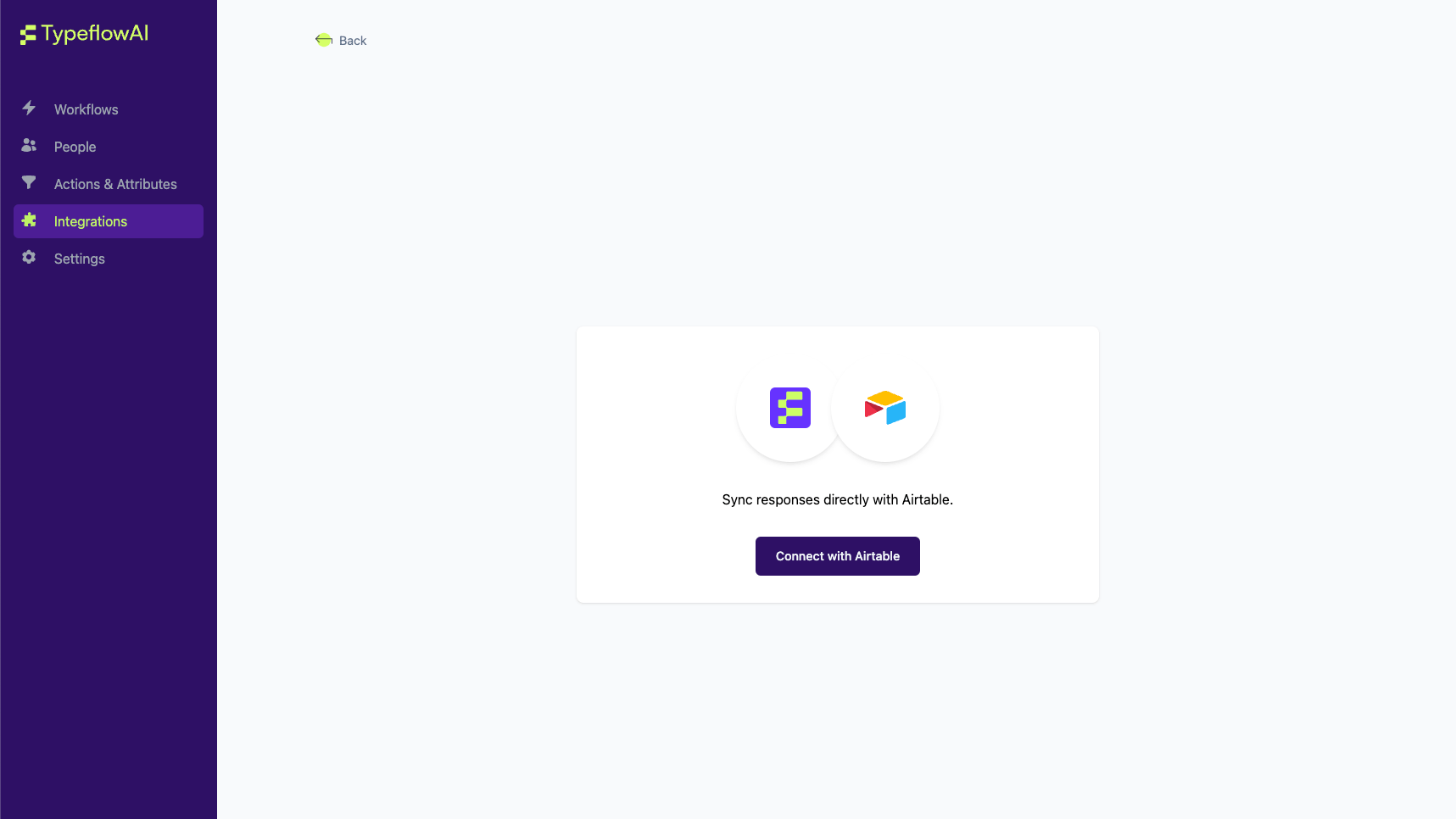 Connect TypeflowAI with Airtable