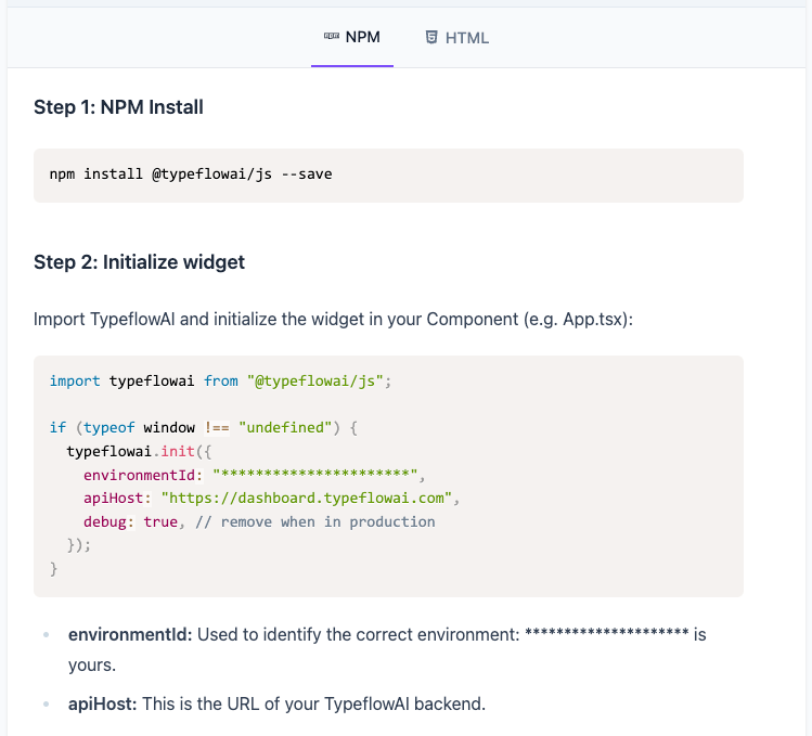 Step 2 - Setup Checklist