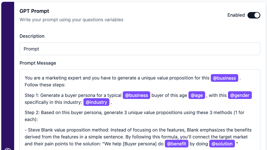 Unique Sales Proposal Generator